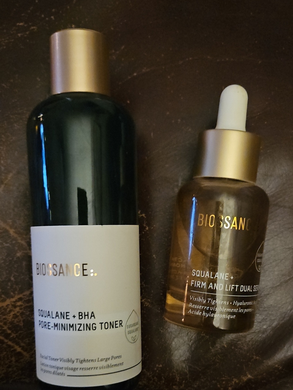 Biossance Toner & Firm & Lift Dual Serum. Toner Open Not Used/ Serum Used Twice